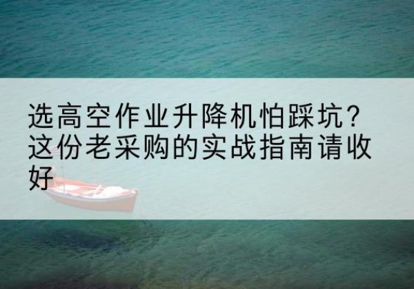 巴楚高空作业升降机厂家推荐-选高空作业升降机怕踩坑？这份老采购的实战指南请收好